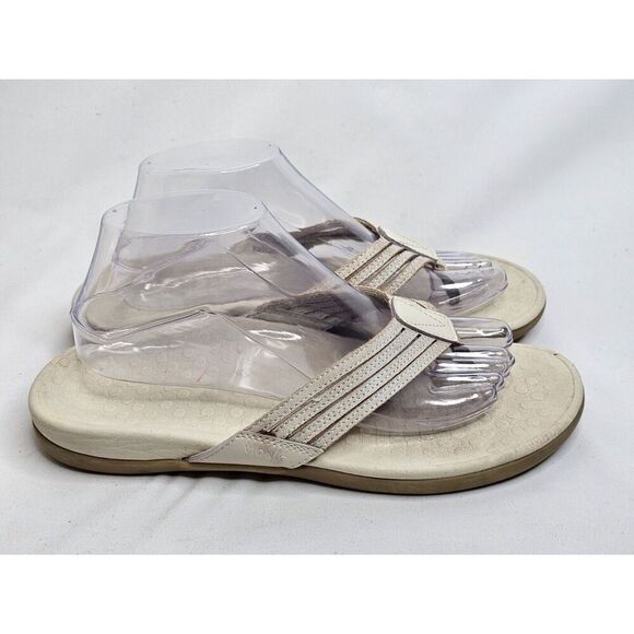 Vionic Fallyn Cream Toe Post Orthotic Arch Support Suede Sandal Womens Size 9 - Picture 3 of 7